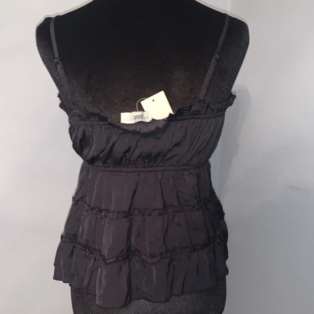 NEW- FUN & Elegant Black Ruffled Camisole Top All In One! - Picture 9 of 13